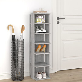 Balta Shoe Storage Rack With 6 Shelves In Grey Sonoma Oak
