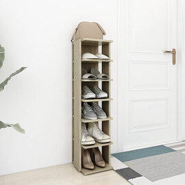Balta Wooden Shoe Storage Rack With 6 Shelves In Sonoma Oak