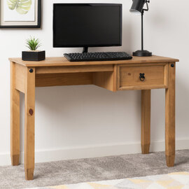Baraboo Wooden Laptop Desk With 1 Drawer In Oak
