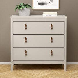 Barcila Wooden Chest Of 3 Drawers In Cashmere