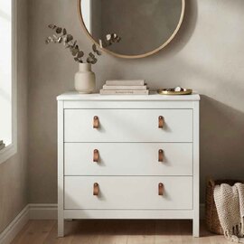 Barcila Wooden Chest Of 3 Drawers in White