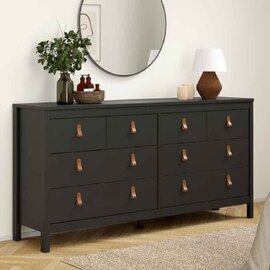 Barcila Wooden Chest Of 8 Drawers in Matt Black