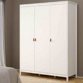 Barcila Wooden Wardrobe with 2 Doors in Matt Black
