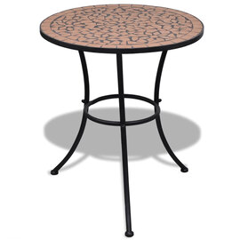 Barkla Mosaic Bistro Table In Terracotta