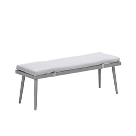 Barrie Aluminium Garden Seating Bench With Cushion In Taupe