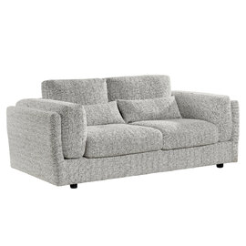 Barrie Fabric 3 Seater Sofa In Grey