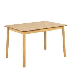 Bastrop Wooden Dining Table Rectangular In Matt Oak