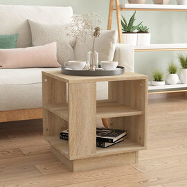 Batul Wooden Coffee Table With Undershelf In Sonoma Oak