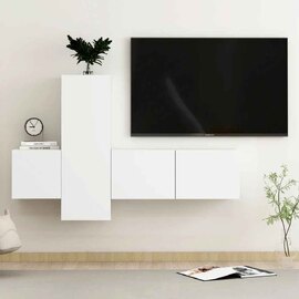 Beaumont 80cm Wooden 3 Piece Entertainment Unit In White