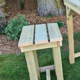 Beaumont Wooden Garden Bar Stool In Natural