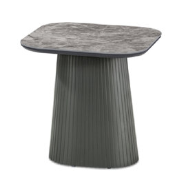 Bedford Sintered Stone End Table In Grey
