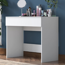 Belara Wooden Dressing Table With 1 Drawer In White