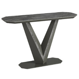 Bellevue Ceramic Rectangular Console Table In Slate Grey