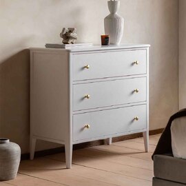 Bellville Wooden Chest Of 3 Drawers In White