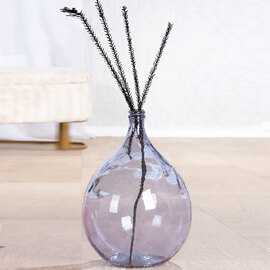 Belmora Glass Round Vase In Shiny Lilac