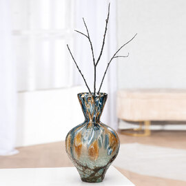 Belmora Small Glass Vase In Brown