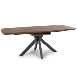 Beloit Large Wooden Extending Dining Table In Smoked Oak