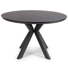 Beloit Medium Wooden Round Dining Table In Black