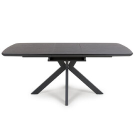 Beloit Small Wooden Extending Dining Table In Ash Black