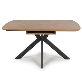 Beloit Small Wooden Extending Dining Table In Rustic Oak