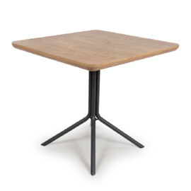 Beloit Wooden Square Dining Table In Rustic Oak