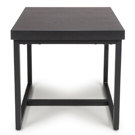 Beloit Wooden Square End Table In Ash Black