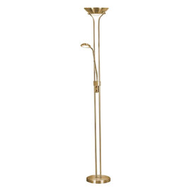 Bend Glass Mother And Child Floor Lamp In Satin Brass