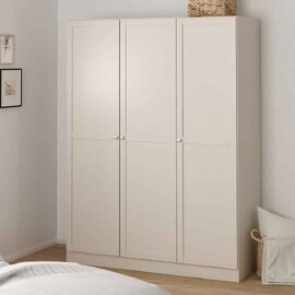 Bensalem Wooden Wardrobe with 3 Doors in Cashmere
