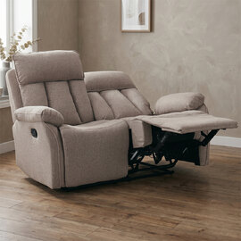 Benvro Fabric Recliner 2 Seater Sofa in Oatmeal