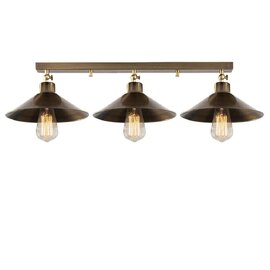 Berceste 3 Light Metal Cone-Shaped Ceiling Light in Vintage