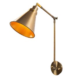 Berceste Adjustable Barn Shade Metal Wall Lamp in Vintage