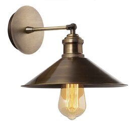 Berceste Cone Metal Bathroom Wall Light in Vintage