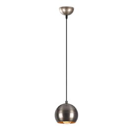 Berceste Large Metal Globe Ceiling Pendant Light in Silver