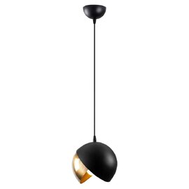Berceste Large Orb Metal Ceiling Pendant Light in Black and Gold