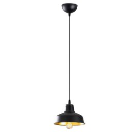 Berceste Metal Barn Style Ceiling Pendant Light in Black