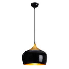 Berceste Metal Bell Ceiling Pendant Light in Black and Gold