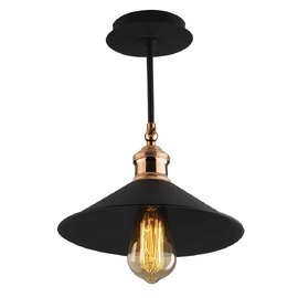 Berceste Metal Saucer Ceiling Pendant Light in Black