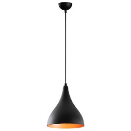 Berceste Metal Teardrop Ceiling Pendant Light in Matt Black