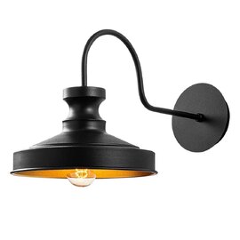 Berceste Metal Vintage Wall Lamp in Black