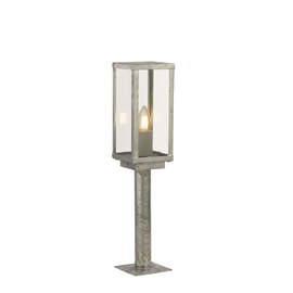 Berea Glass Outdoor Light Post Lamp Small In Silver