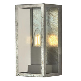 Berea Glass Outdoor Wall Light In Silver