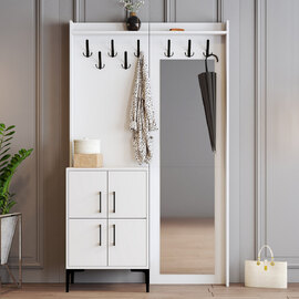 Bergen Wooden Hallway Furniture with 4 Doors in White