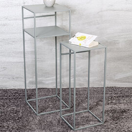 Bernalillo Metal Nest Of 2 Tables In Grey