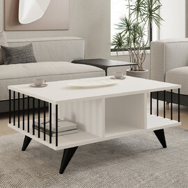 Bert Wooden Coffee Table in White