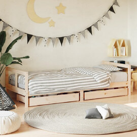 Berwyn 80x200cm Wooden Children Daybed In Natural