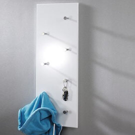 Berwyn Wooden Coat Rack In White And Chrome