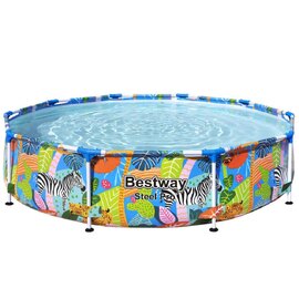 Bestway Swimming Pool With Steel Pro Frame 305x66cm In Multicolour