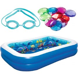 Bestway Undersea Adventure Inflatable Pool 262x175x51cm In Blue