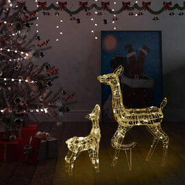 Bethany 160 LED Acrylic Christmas Family Reindeer - Warm White
