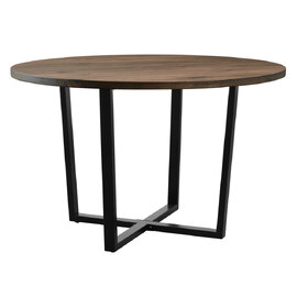 Bethany Large Wooden Dining Table In Rustic Smoked